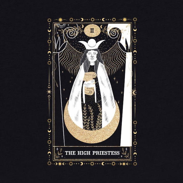 The High Priestess Tarot Card by Free Spirits & Hippies